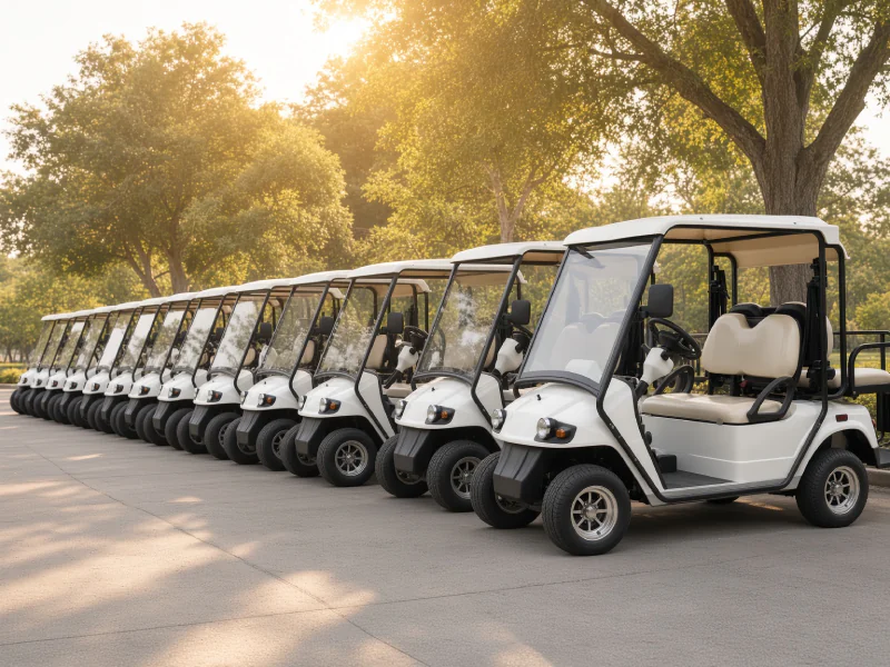 Fleet of Melex Golf Carts
